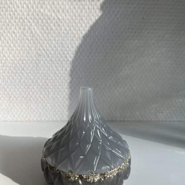 boite à bijoux diamant grise