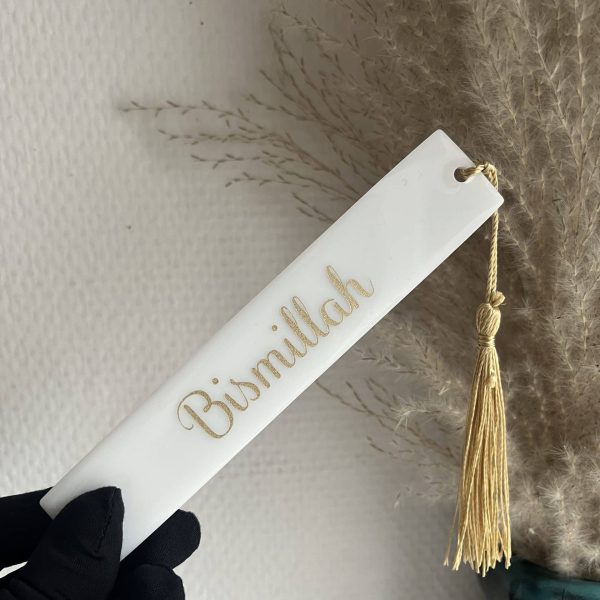 Marque page imparfait - Bismillah blanc