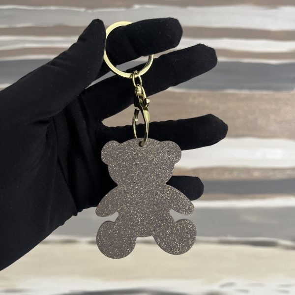 Porte-clés ours pailleté